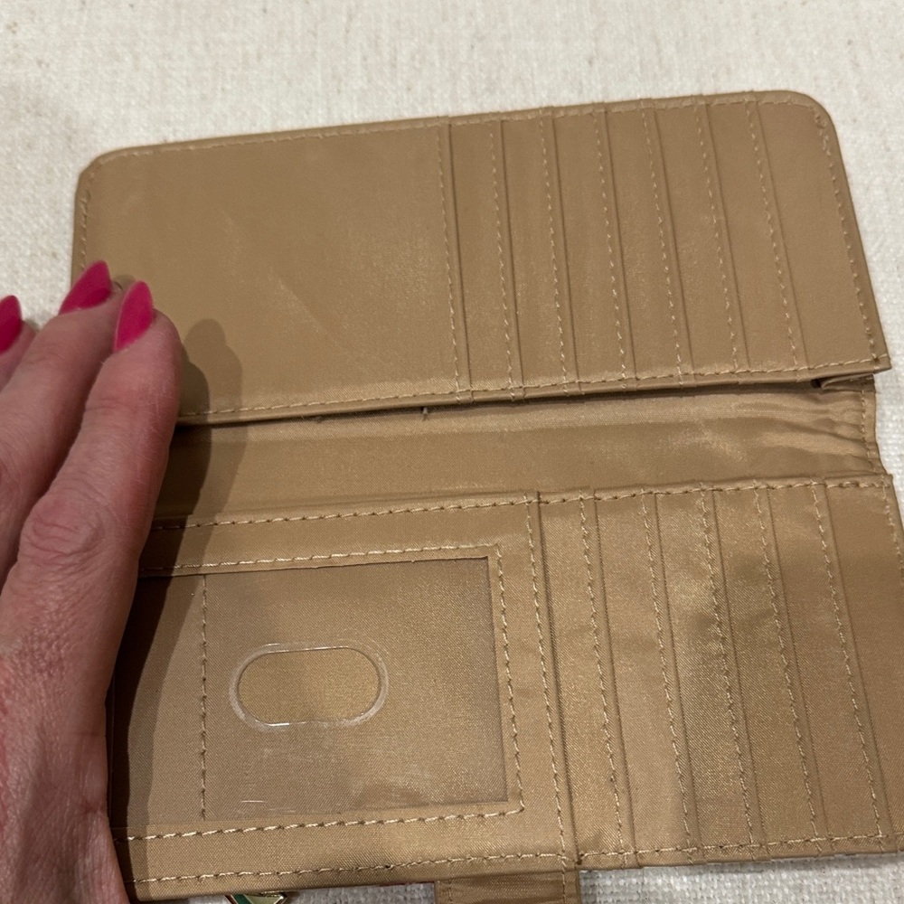 Floral Women's Wallet with Tan Accent - Picture 3 of 4